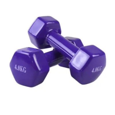 1 Piece 4kg Dip-molded Dumbbell